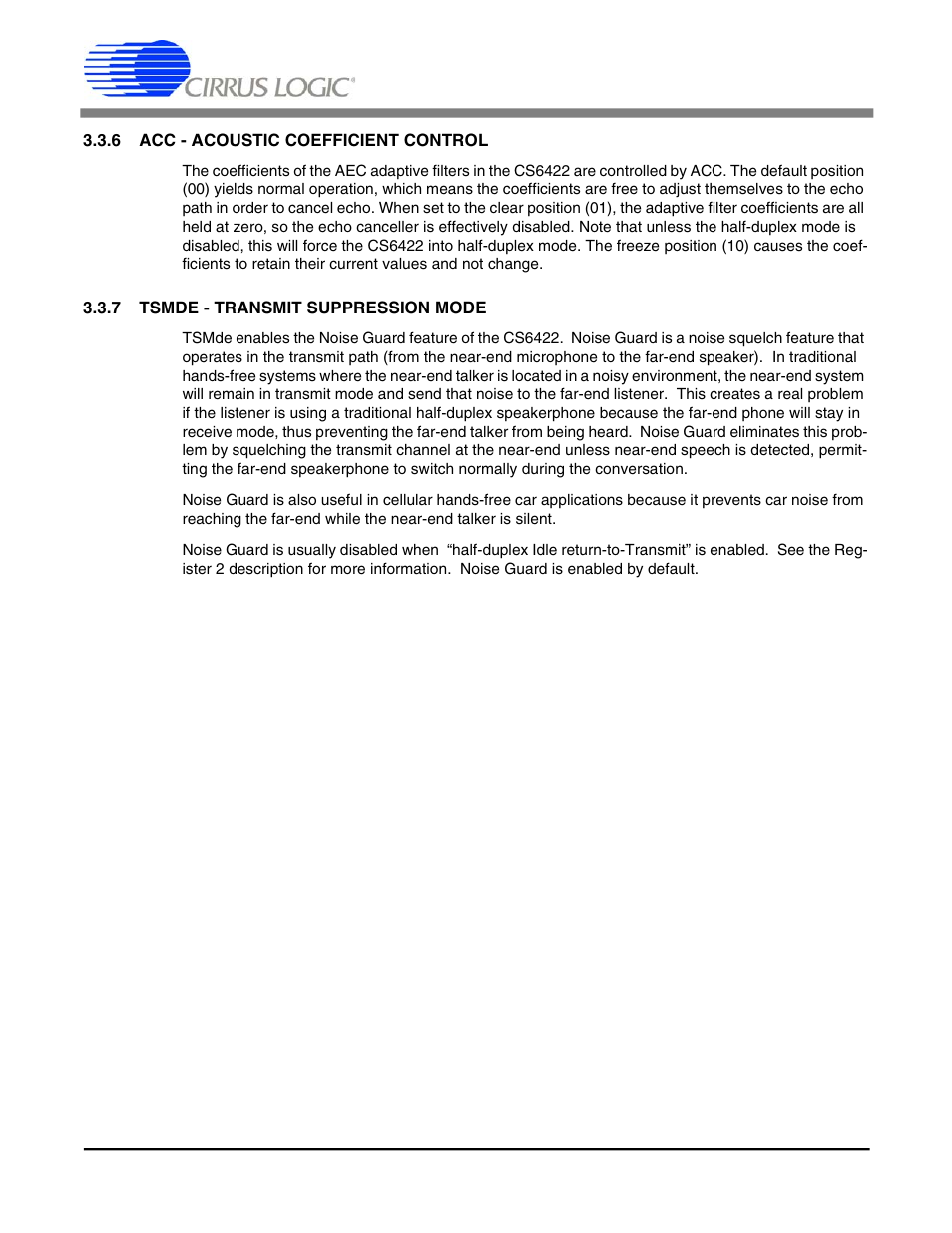 Cs6422 | Cirrus Logic CS6422 User Manual | Page 16 / 48