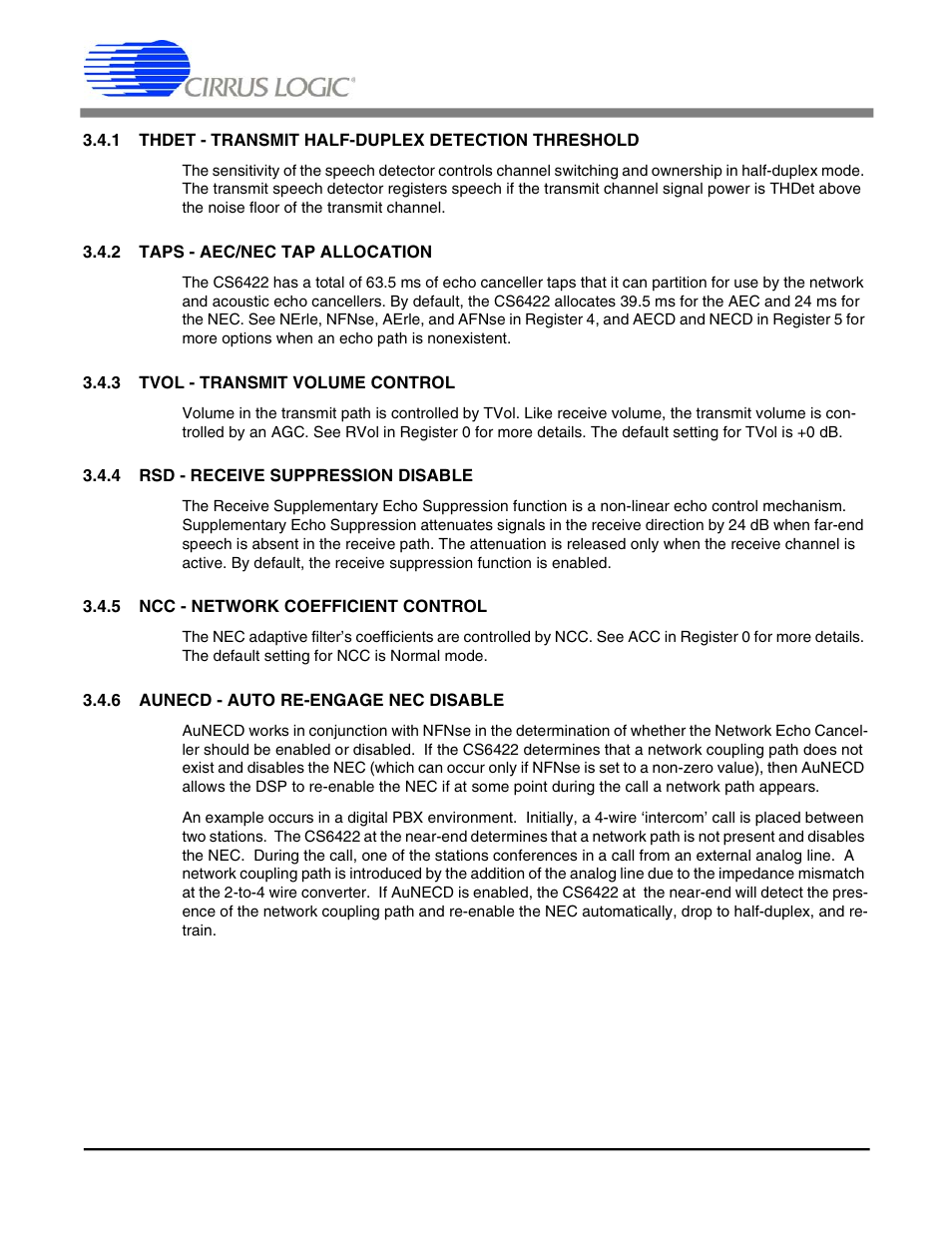 Cs6422 | Cirrus Logic CS6422 User Manual | Page 18 / 48