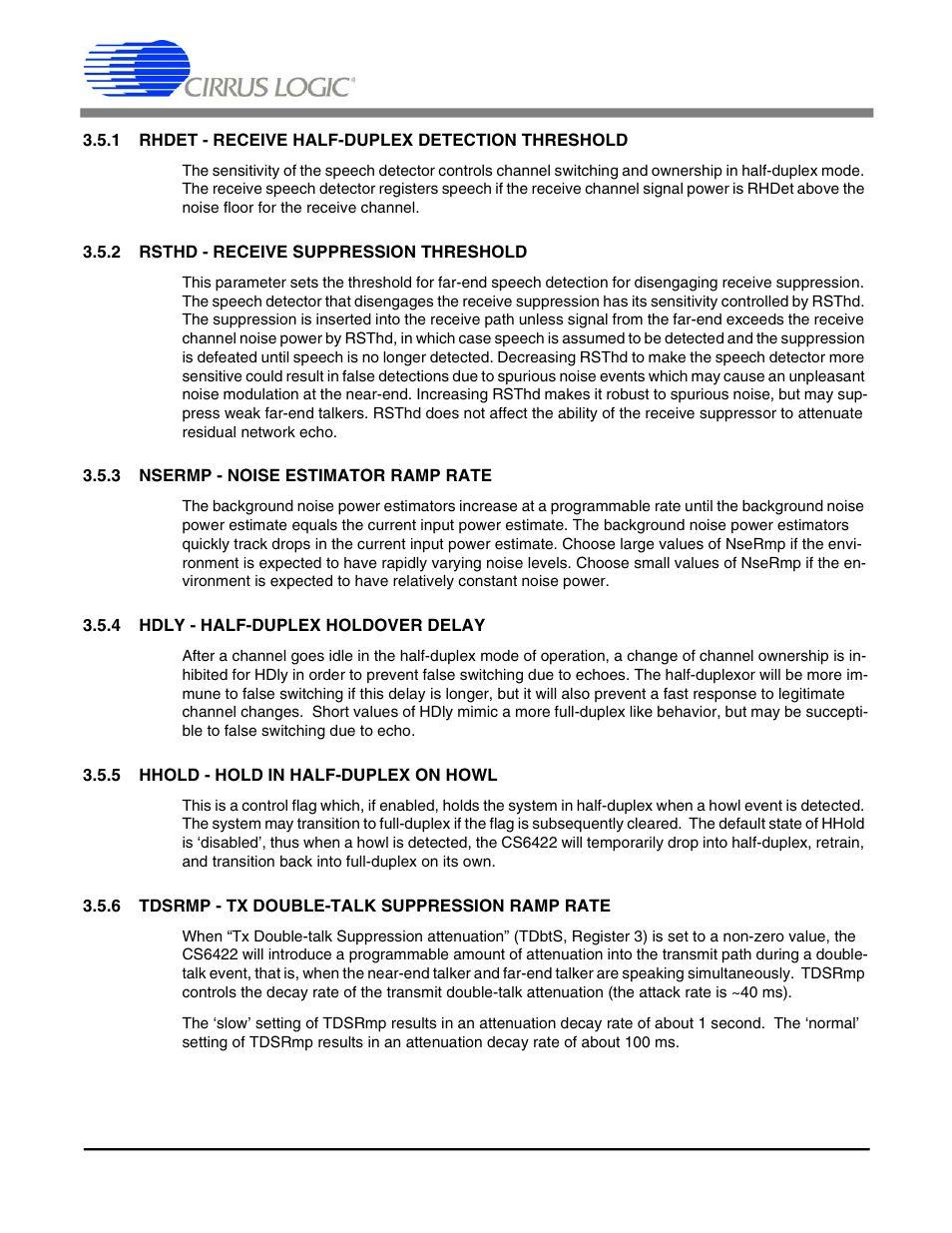 Cs6422 | Cirrus Logic CS6422 User Manual | Page 20 / 48