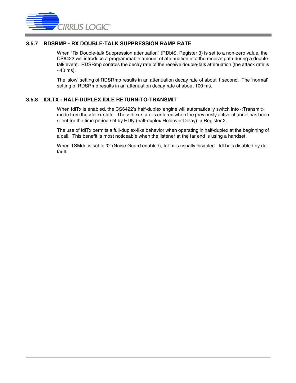 Cs6422 | Cirrus Logic CS6422 User Manual | Page 21 / 48