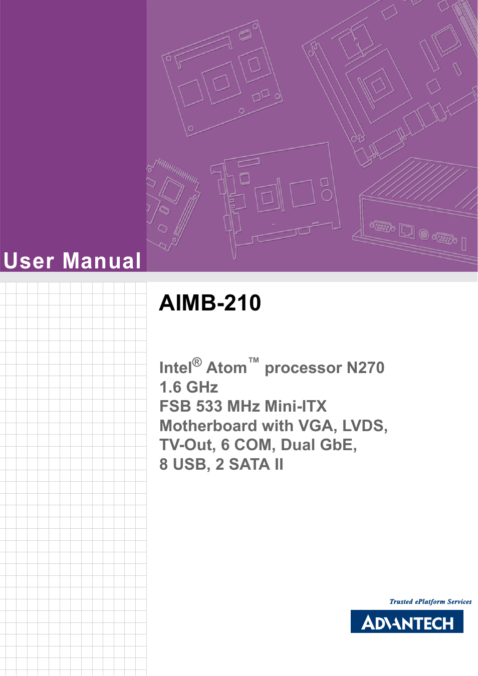 Advantech INTEL AIMB-210 User Manual | 96 pages