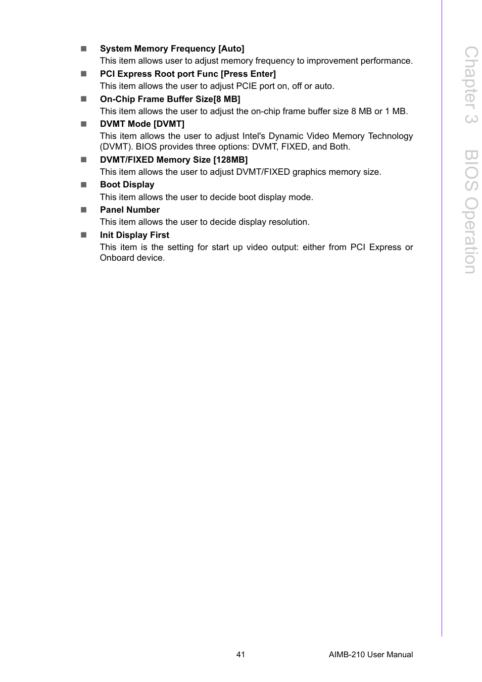 Chapter 3 b ios operation | Advantech INTEL AIMB-210 User Manual | Page 53 / 96