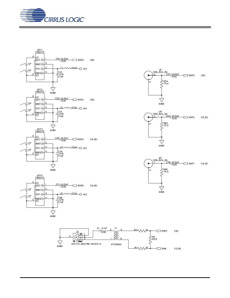 Figure 6. digital audio inputs, Cdb8416 | Cirrus Logic CDB8416 User Manual | Page 12 / 26
