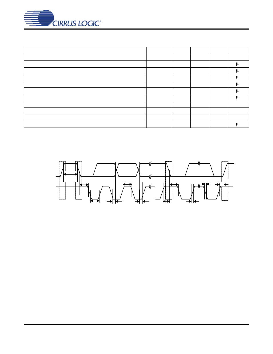 Figure 4. i·c mode timing, Figure 4.i²c mode timing, Mode | Cirrus Logic CS8420 User Manual | Page 11 / 94