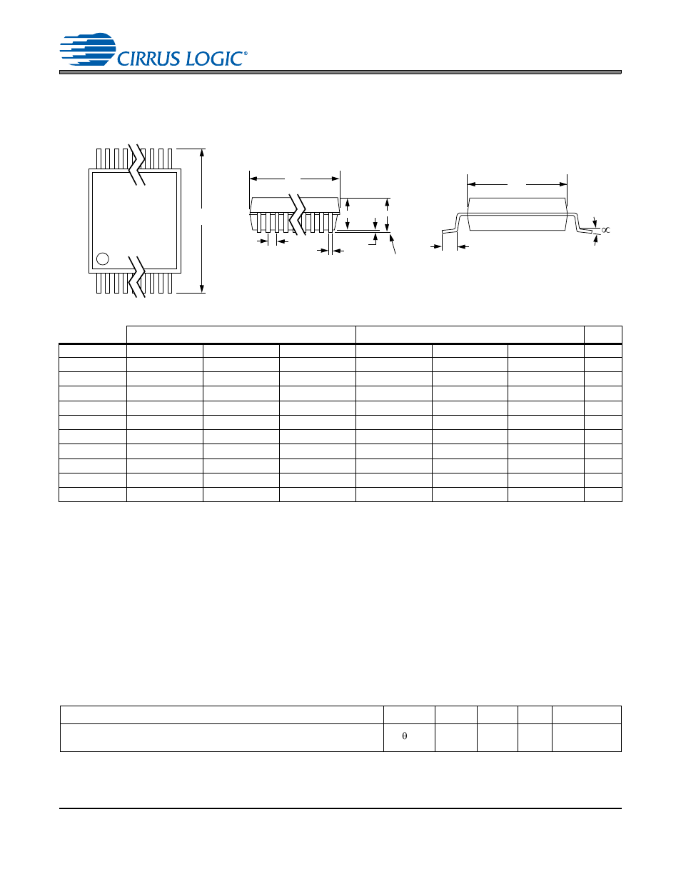 Package dimensions, Tssop thermal characteristics, Cs8421 | 20l tssop (4.4 mm body) package drawing | Cirrus Logic CS8421 User Manual | Page 33 / 35