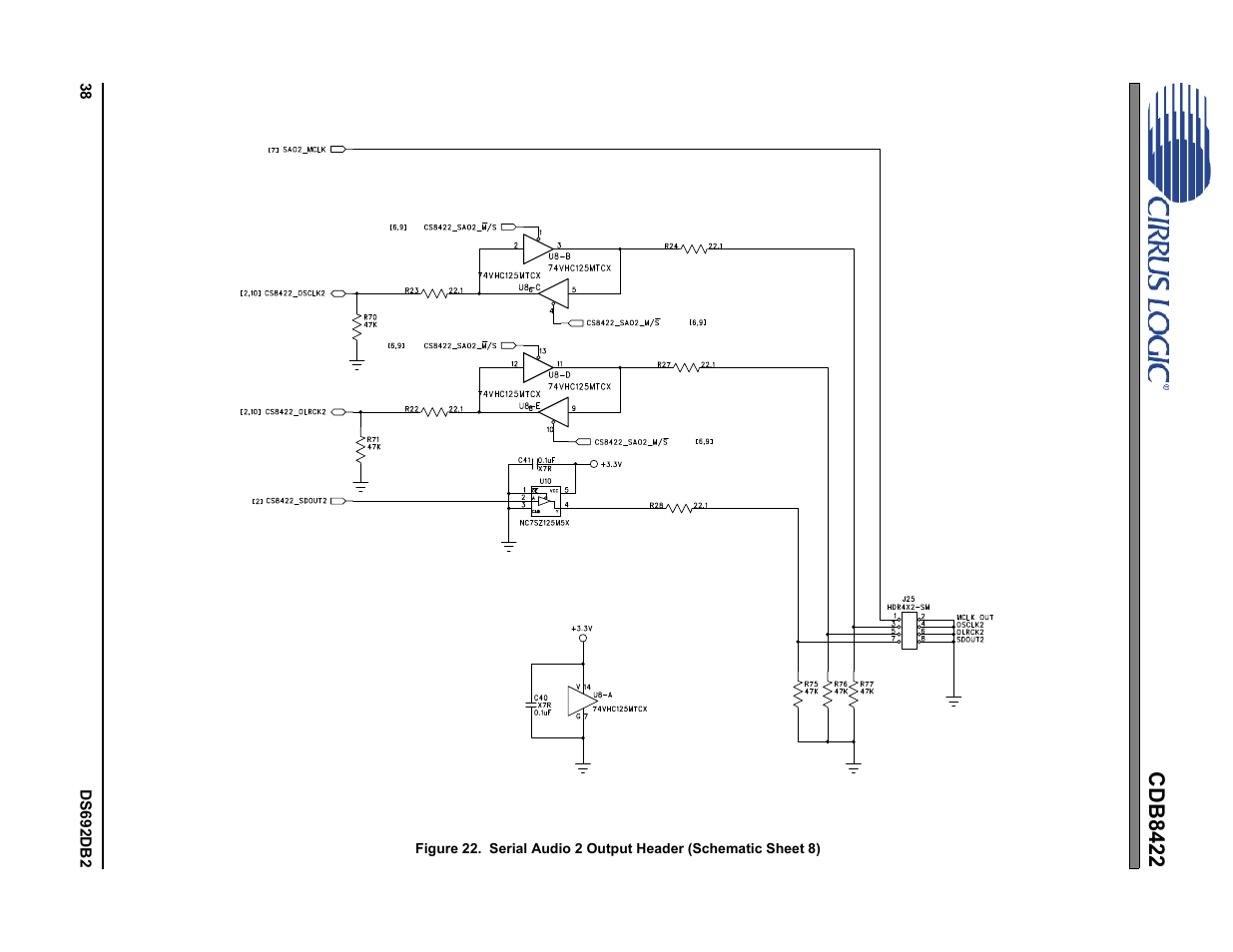 Cdb8422 | Cirrus Logic CDB8422 User Manual | Page 38 / 46