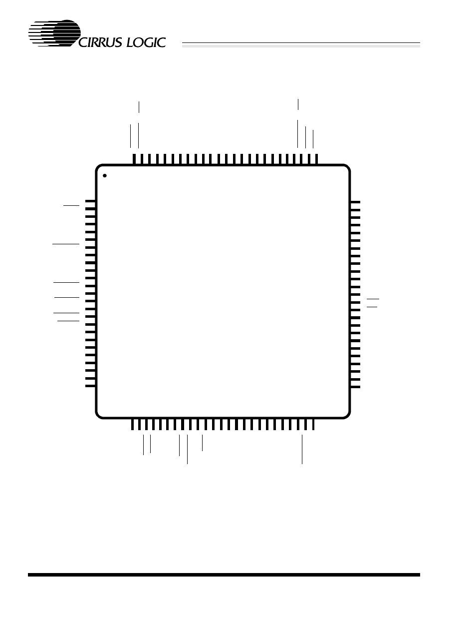 0 pin description, Cs8900a, Pin tqfp (q) top view | Crystal lan™ ethernet controller | Cirrus Logic CS8900A User Manual | Page 12 / 138