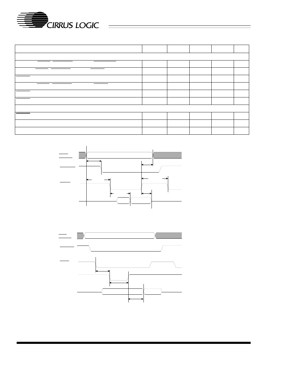 Switching characteristics, Figure 51. 16-bit memory read, iochrdy not used, Figure 52. 16-bit memory read, with iochrdy | Cs8900a, Crystal lan™ ethernet controller | Cirrus Logic CS8900A User Manual | Page 126 / 138