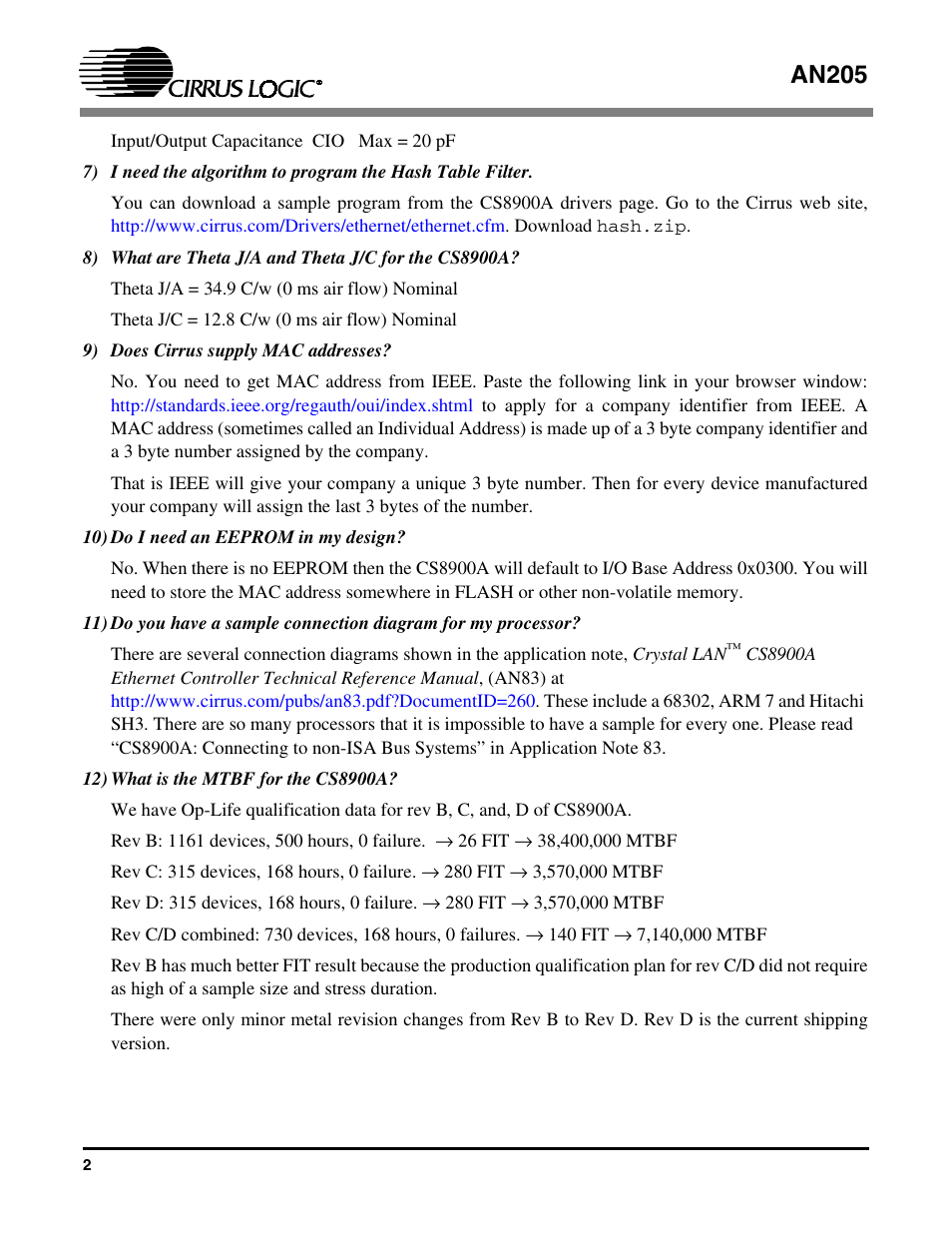 An205 | Cirrus Logic AN205 User Manual | Page 2 / 6