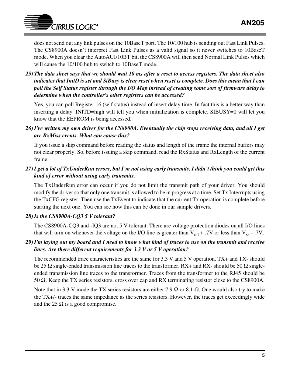 An205 | Cirrus Logic AN205 User Manual | Page 5 / 6