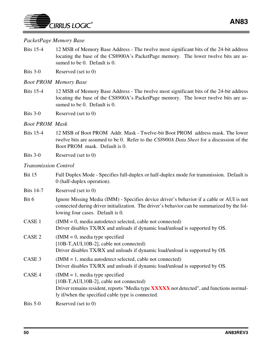 An83 | Cirrus Logic AN83 User Manual | Page 50 / 58