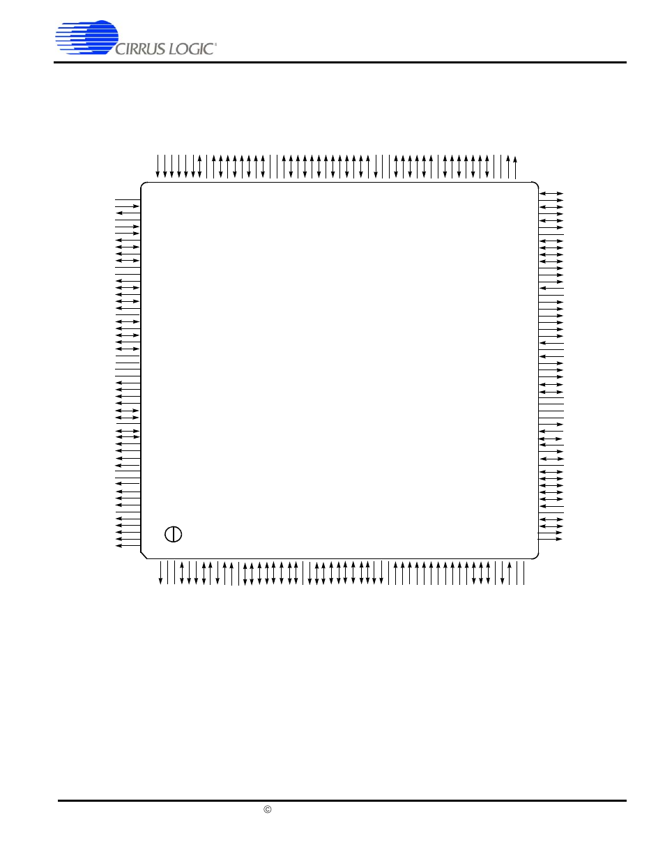Pin lqfp pin diagram, Lqfp pin diagram 208-pin lqfp, Ep7309 | Pin lqfp, Top view), Ds507f2 | Cirrus Logic EP7309 User Manual | Page 25 / 42
