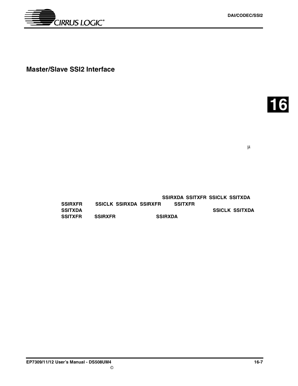 Master/slave ssi2 interface, Master/slave ssi2 interface -7 | Cirrus Logic EP73xx User Manual | Page 131 / 158