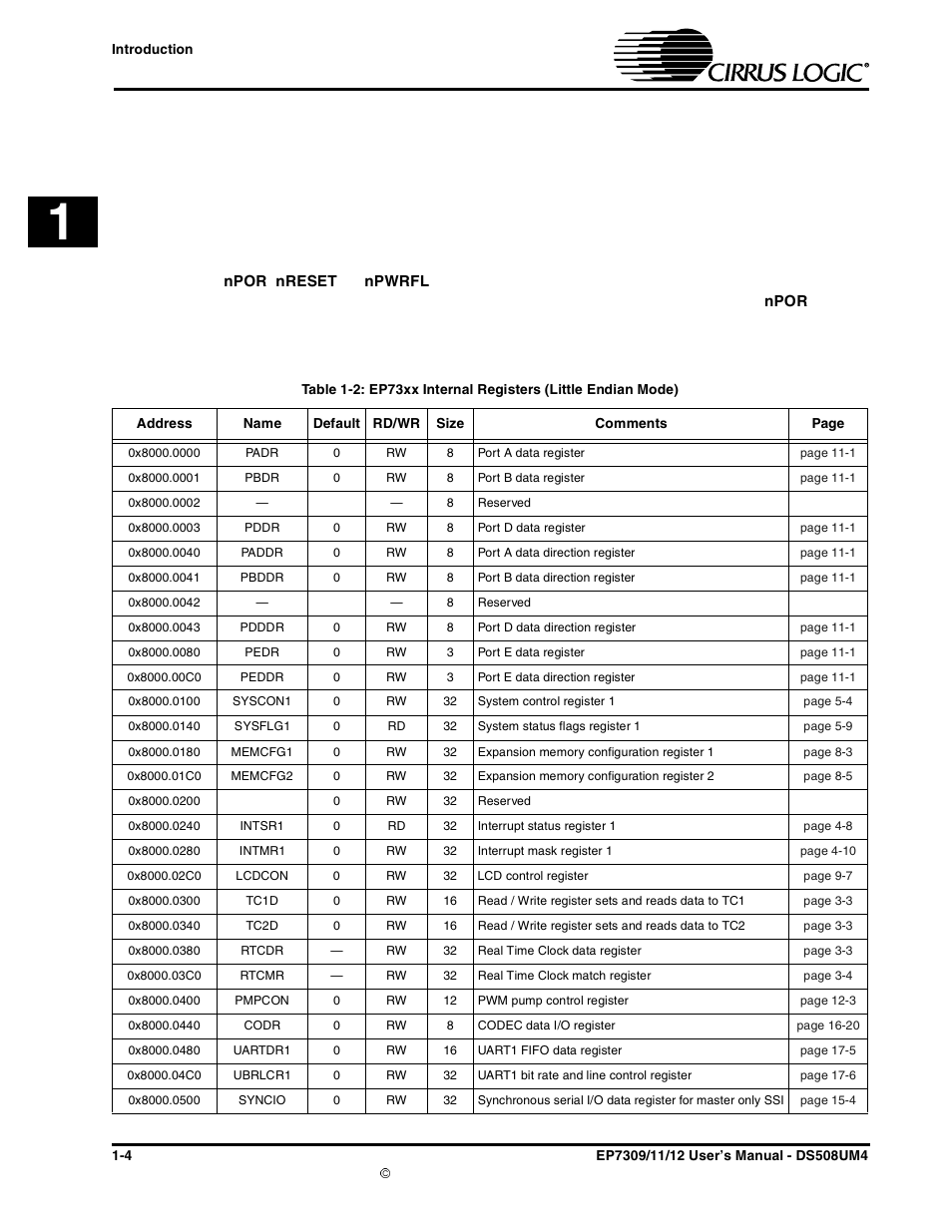 Cirrus Logic EP73xx User Manual | Page 18 / 158