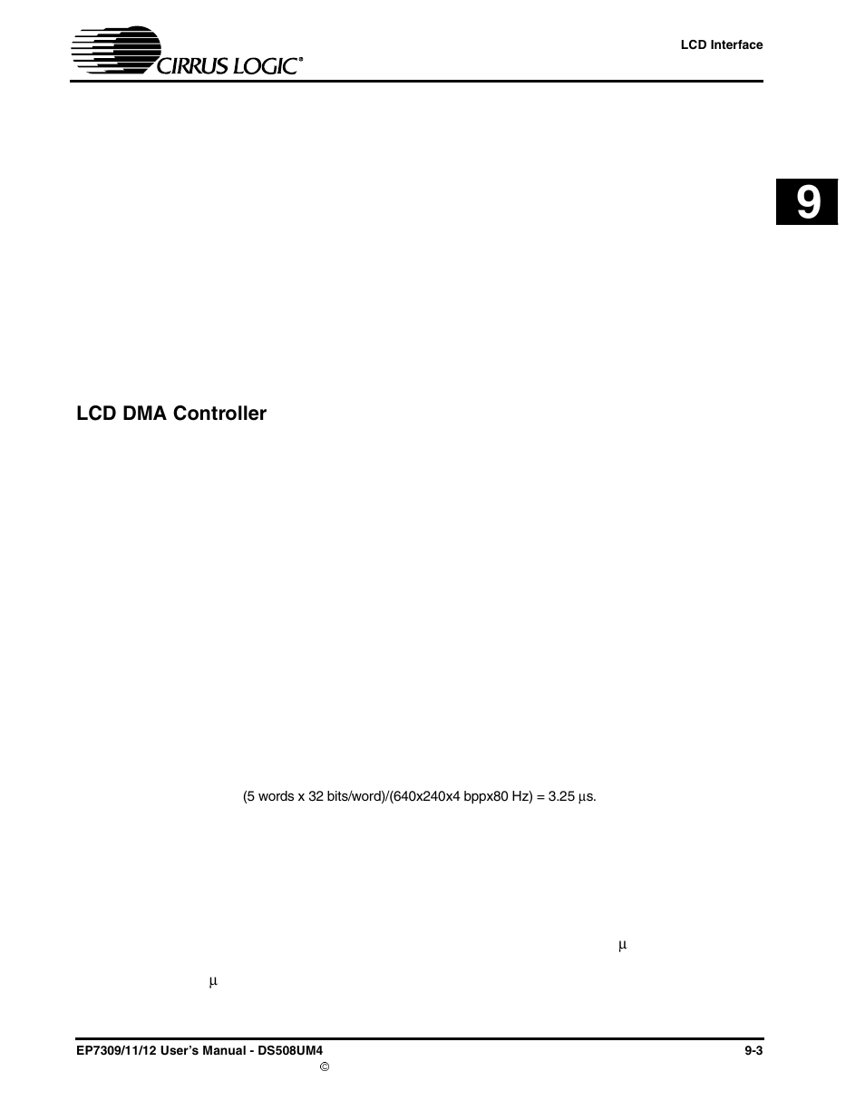 Lcd dma controller, Lcd dma controller -3 | Cirrus Logic EP73xx User Manual | Page 93 / 158