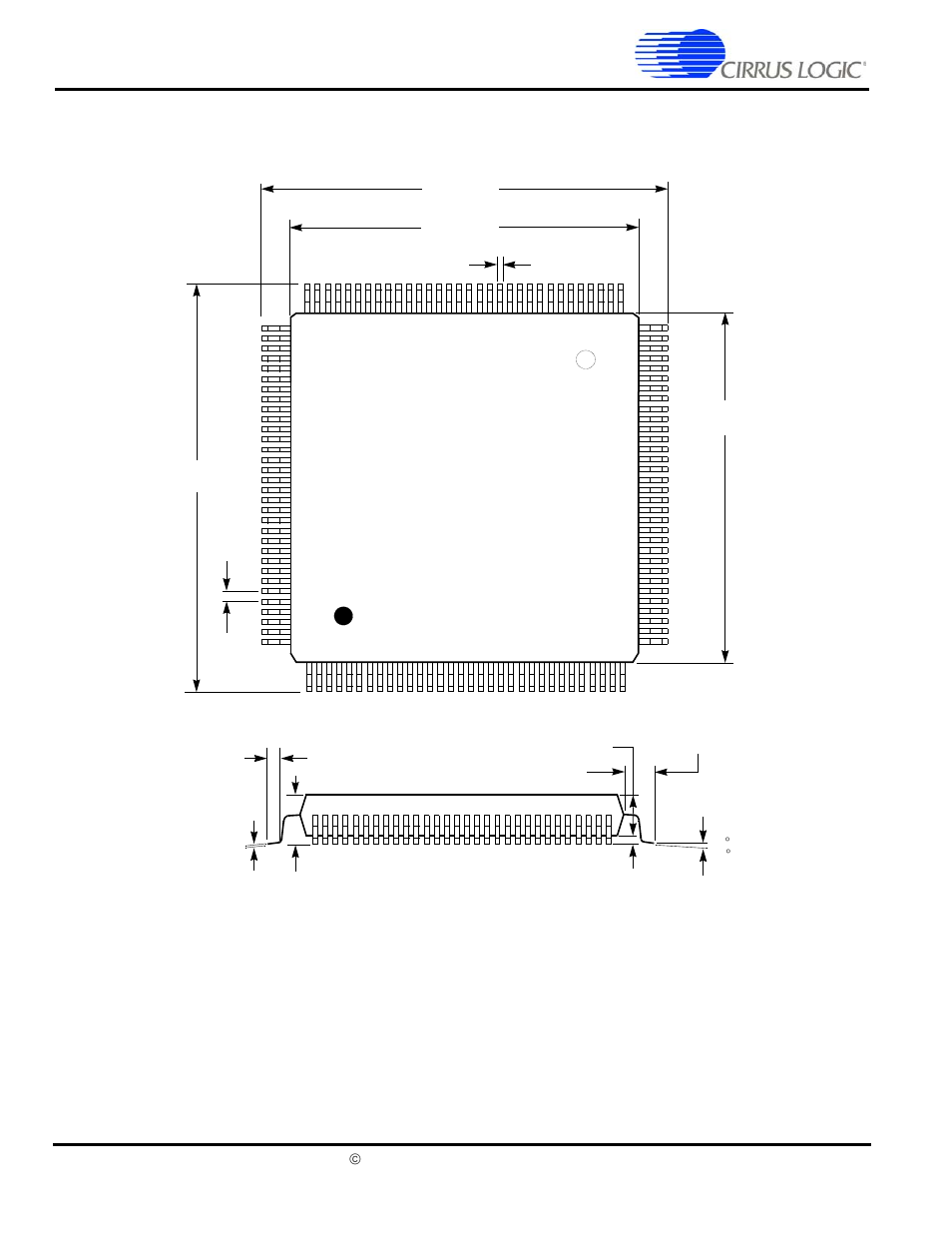 Packages, Pin lqfp package characteristics, Pin lqfp pac | Figure 15. 208-pin lqfp package outline drawing, Ep7312, Pin lqfp | Cirrus Logic EP7312 User Manual | Page 30 / 54