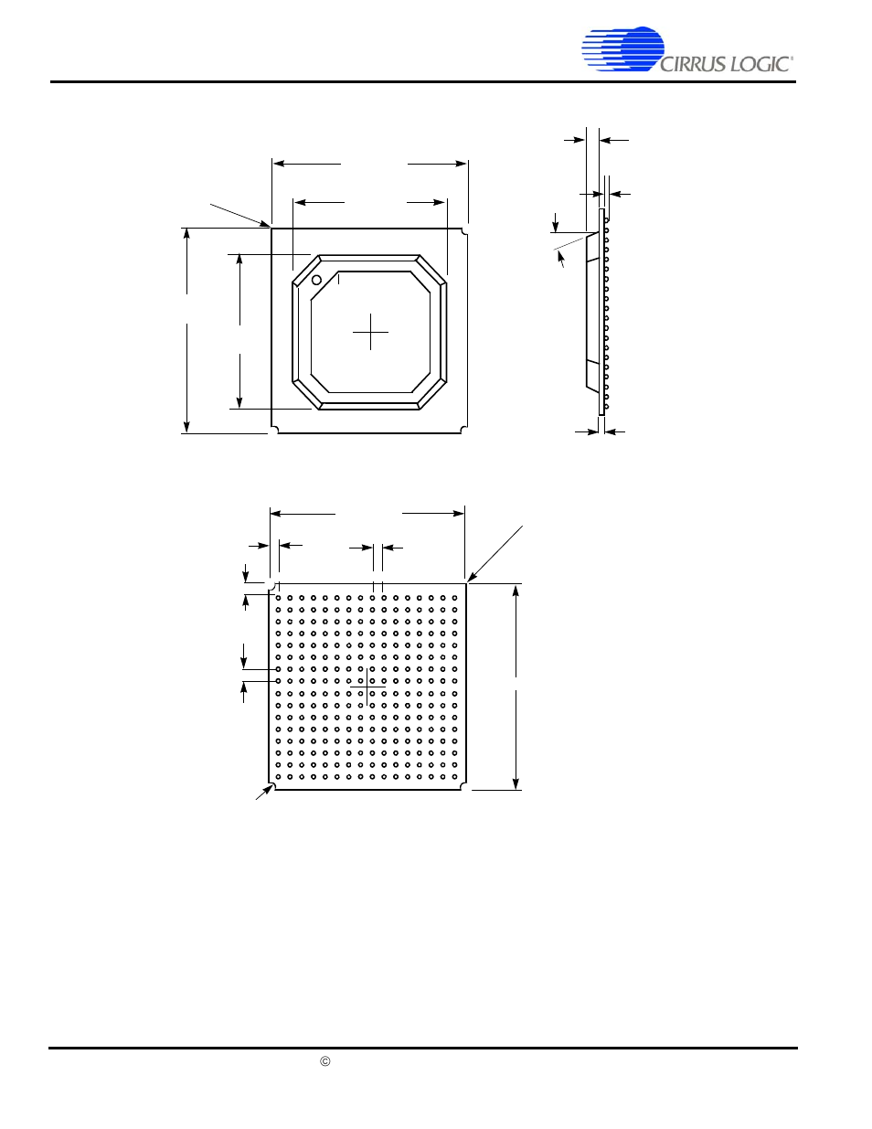 Ball pbga package characteristics, Figure 17. 256-ball pbga package | Cirrus Logic EP7312 User Manual | Page 38 / 54