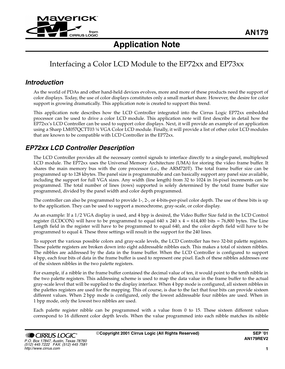 Cirrus Logic AN179 User Manual | 8 pages