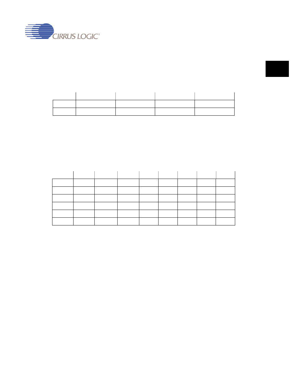 1 memory organization for 1 bit per pixel (bpp), 2 memory organization for 4-bits per pixel, 3 memory organization for 8-bits per pixel | Table 8-2. bpp memory organization -5, Table 8-3. 4 bpp memory organization -5 | Cirrus Logic EP93xx User Manual | Page 269 / 824