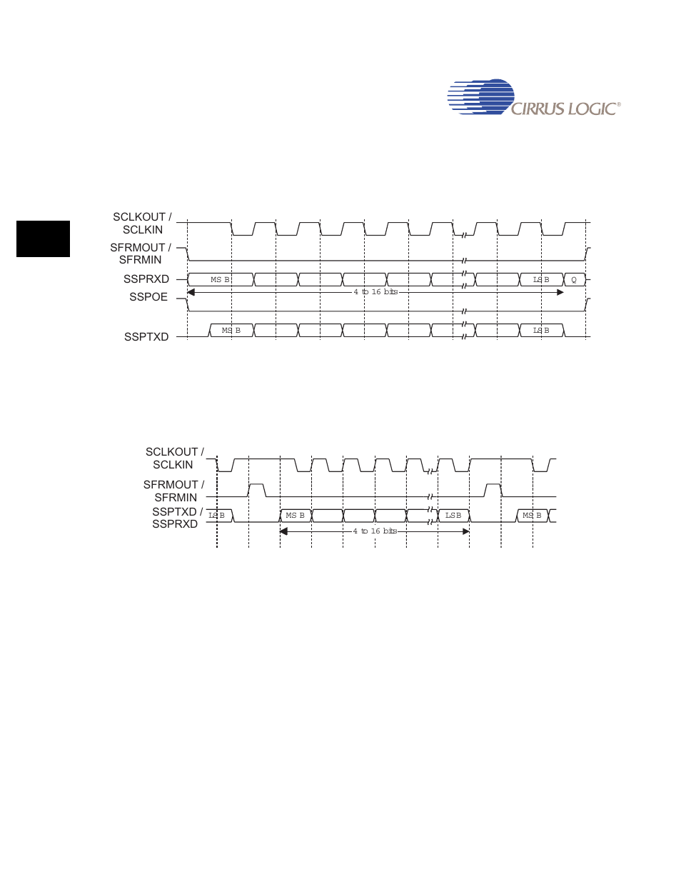 9 motorola spi format with spo=1, sph=0, 9 motorola spi format with spo=1, sph=0 -8, With spo=1 and sph=0 -8 | Cirrus Logic EP93xx User Manual | Page 720 / 824