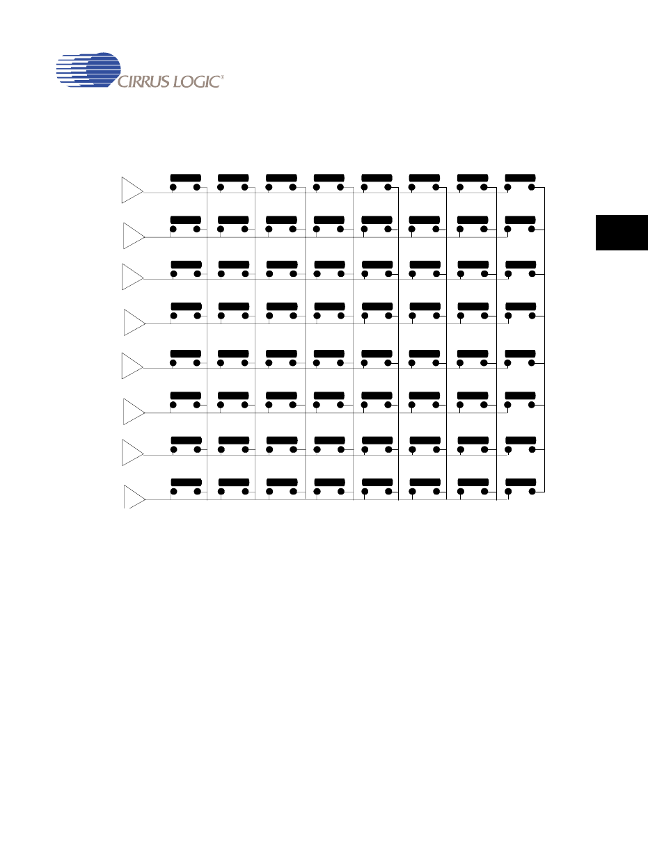 1 apparent key detection, 1 apparent key detection -3, Figure 26-2. 8 x 8 key array diagram -3 | Figure 26-2, Apparent key detection | Cirrus Logic EP93xx User Manual | Page 765 / 824