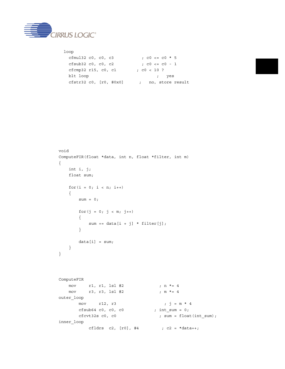 2 example 2, 1 c code, 2 maverickcrunch assembly language instructions | 2 example 2 -9 | Cirrus Logic EP93xx User Manual | Page 79 / 824