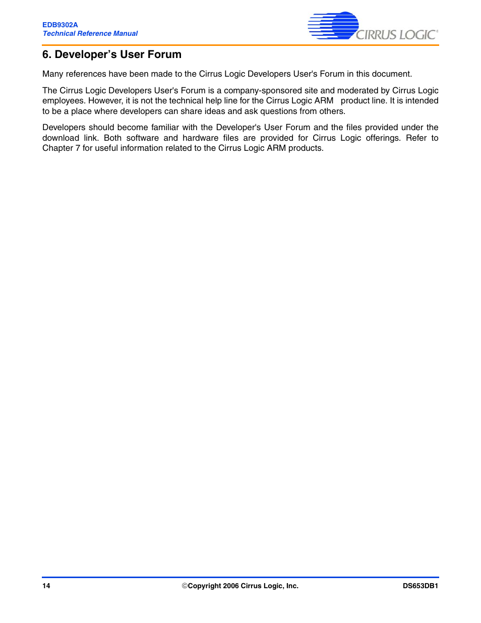 Developer’s user forum | Cirrus Logic EDB9302A User Manual | Page 14 / 40