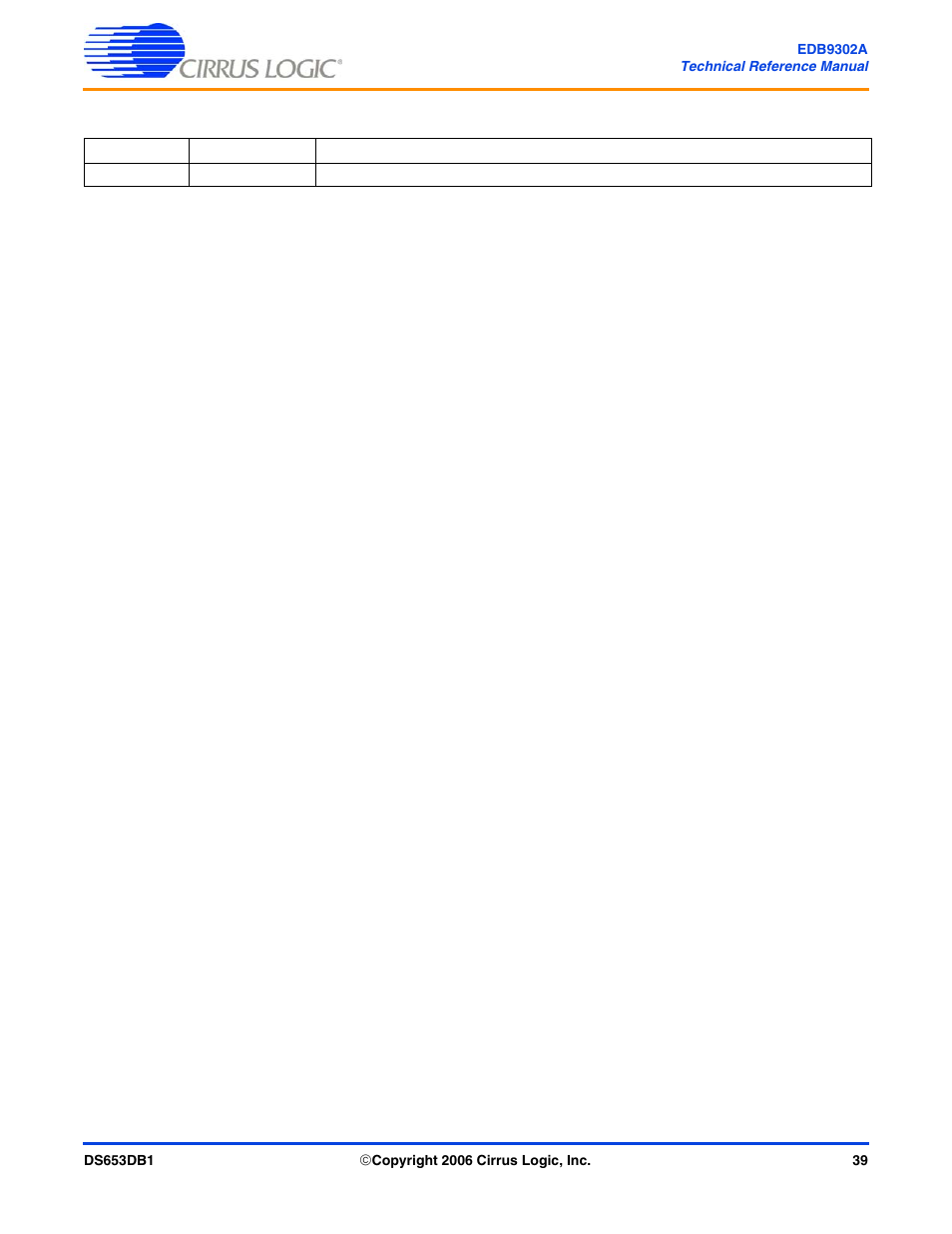 Revision history | Cirrus Logic EDB9302A User Manual | Page 39 / 40