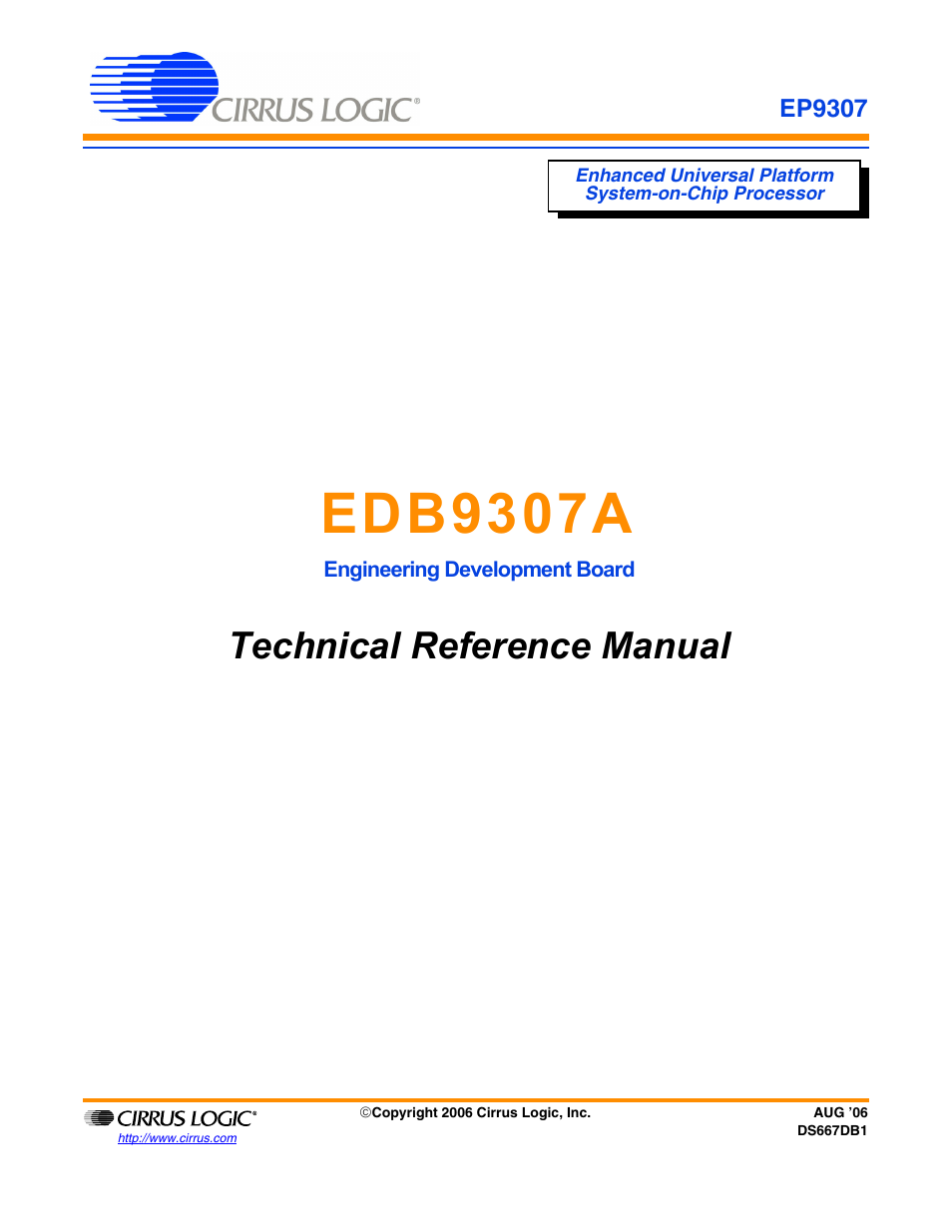 Cirrus Logic EDB9307A User Manual | 44 pages