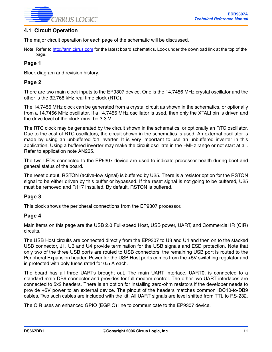 1 circuit operation | Cirrus Logic EDB9307A User Manual | Page 11 / 44