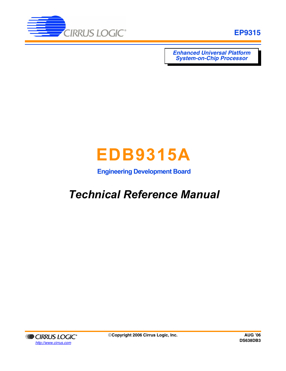 Cirrus Logic EDB9315A User Manual | 44 pages