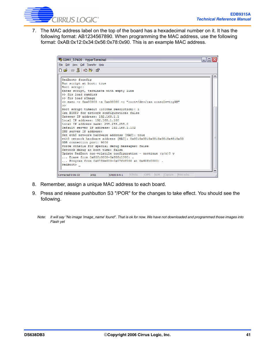 Cirrus Logic EDB9315A User Manual | Page 41 / 44