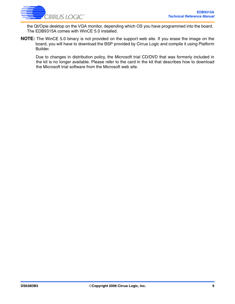 Cirrus Logic EDB9315A User Manual | Page 9 / 44