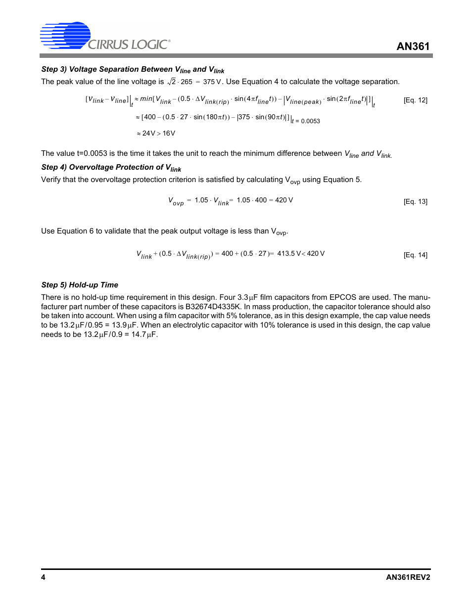 An361 | Cirrus Logic AN361 User Manual | Page 4 / 10