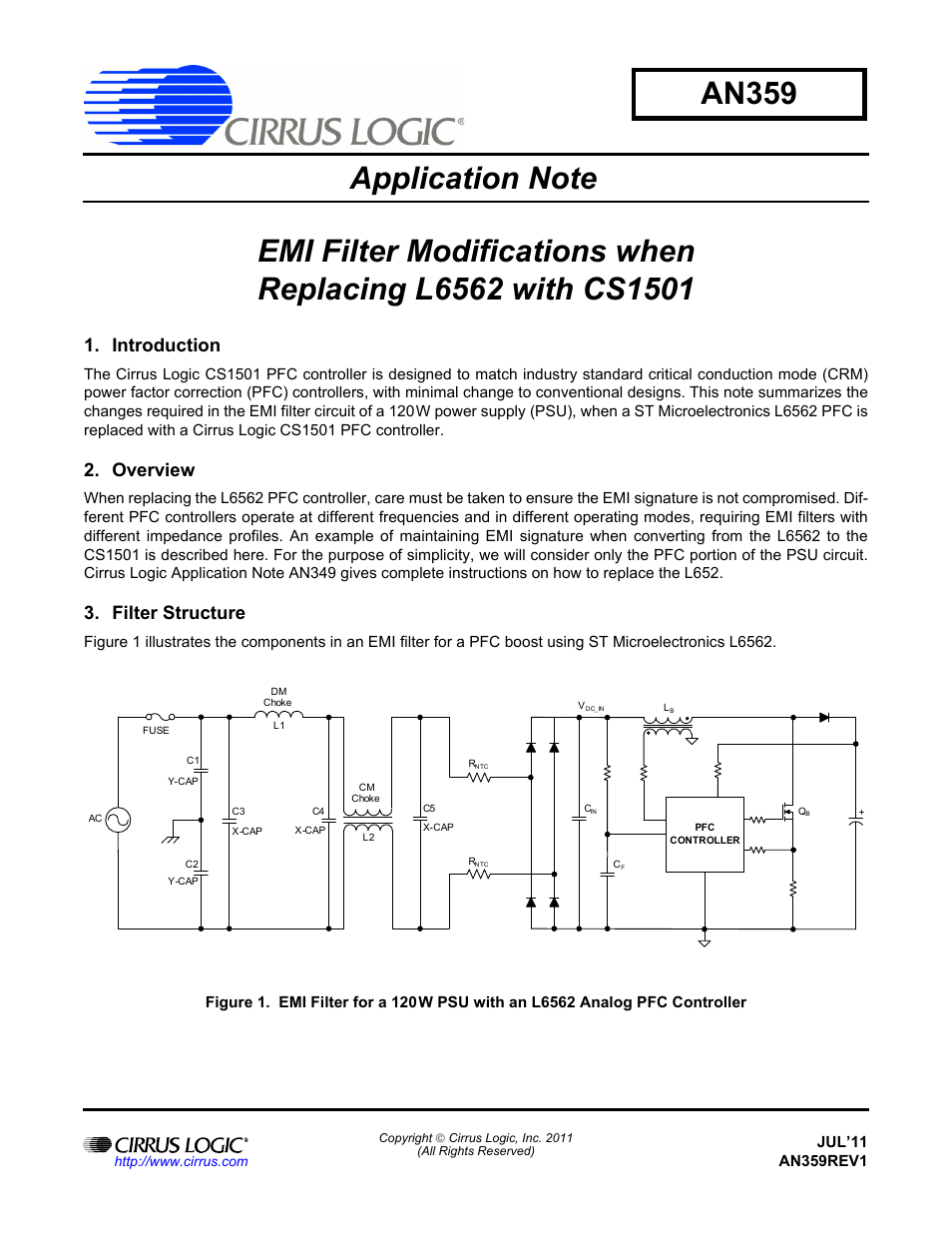 Cirrus Logic AN359 User Manual | 4 pages