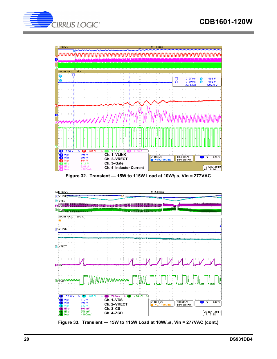 Cirrus Logic CDB1601-120W User Manual | Page 20 / 24