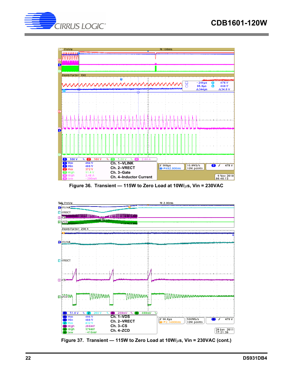 Cirrus Logic CDB1601-120W User Manual | Page 22 / 24