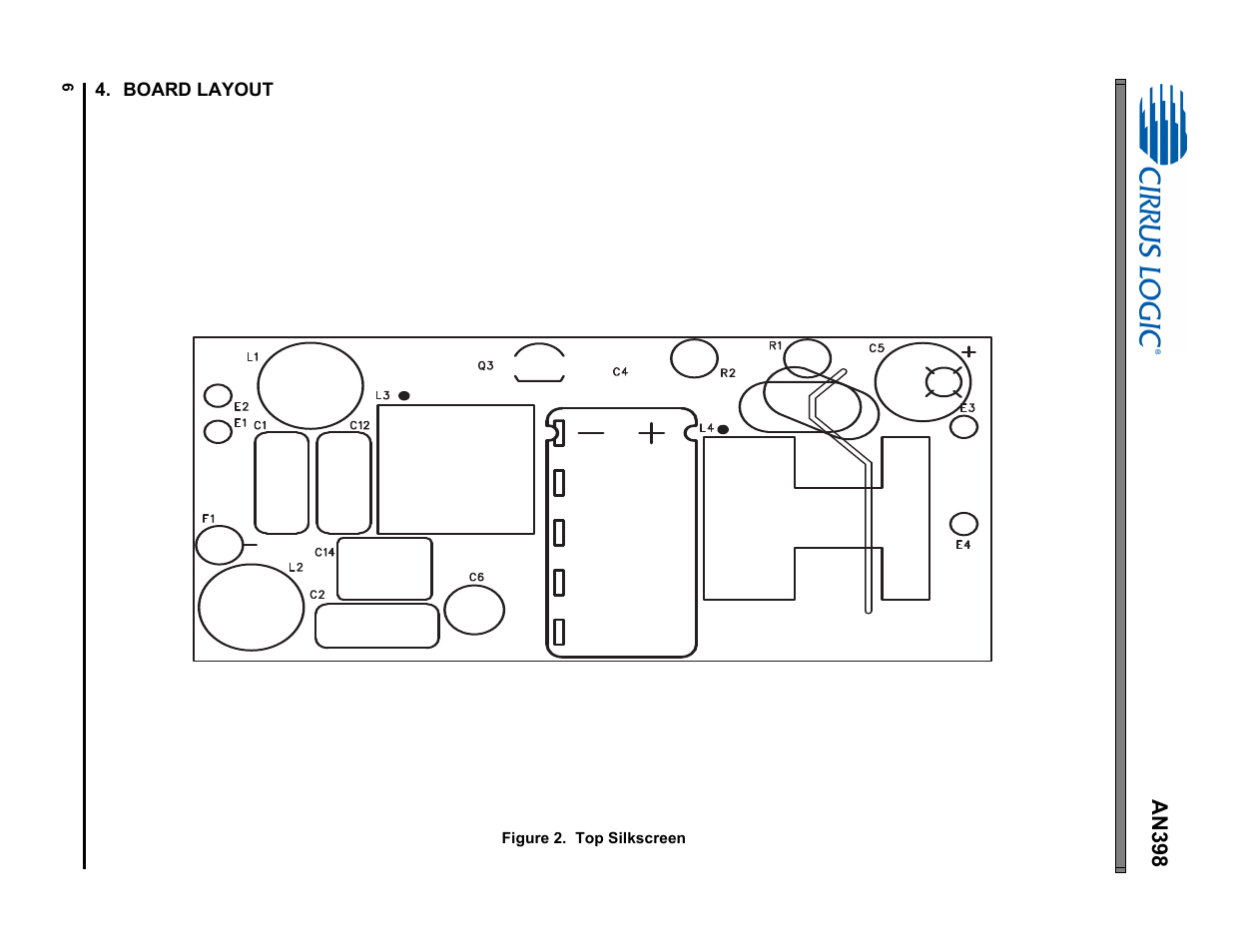 Board layout | Cirrus Logic AN398 User Manual | Page 6 / 15