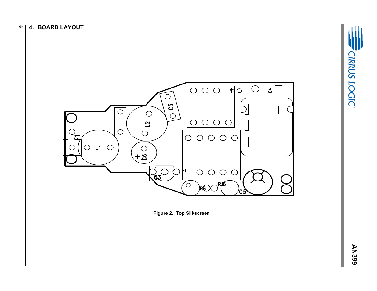 Board layout | Cirrus Logic AN399 User Manual | Page 6 / 15