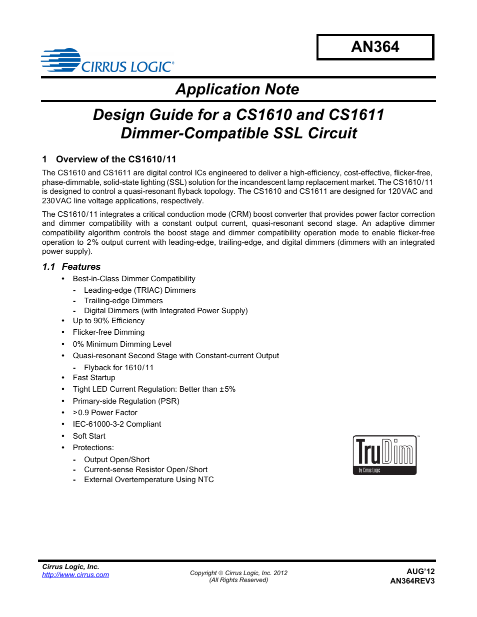 Cirrus Logic AN364 User Manual | 28 pages