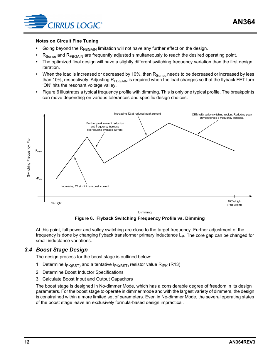 4 boost stage design, An364 | Cirrus Logic AN364 User Manual | Page 12 / 28