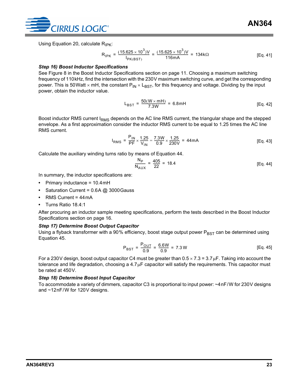 An364 | Cirrus Logic AN364 User Manual | Page 23 / 28