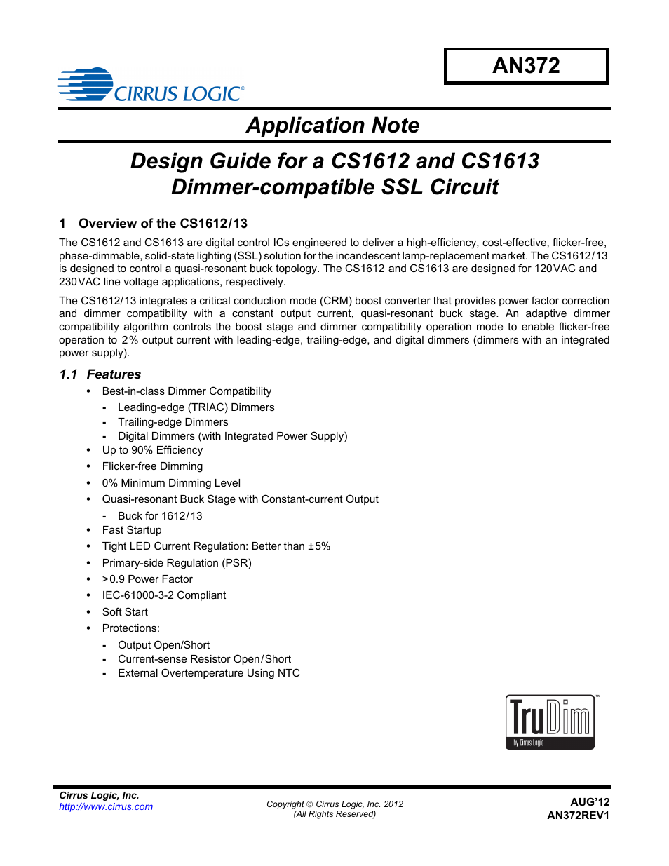 Cirrus Logic AN372 User Manual | 32 pages