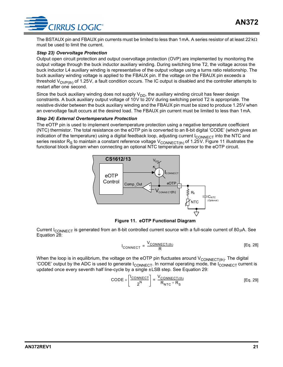 An372, Eotp control | Cirrus Logic AN372 User Manual | Page 21 / 32