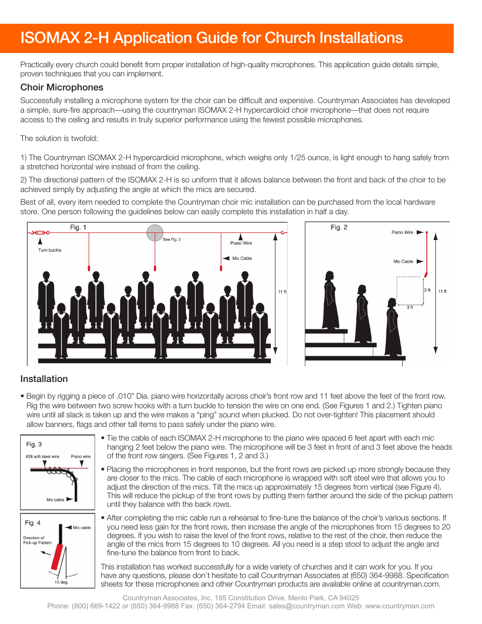 Countryman ISOMAX 2-H User Manual | 1 page