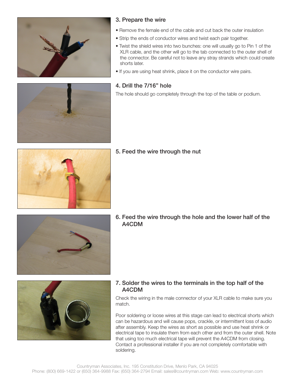 Countryman ISOMAX 4RF Desk Mount User Manual | Page 2 / 3