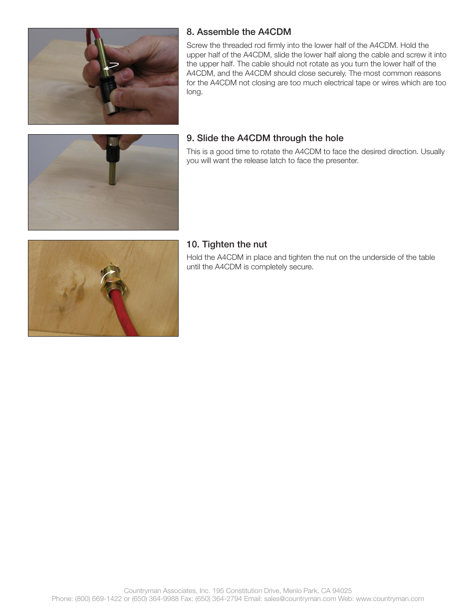 Countryman ISOMAX 4RF Desk Mount User Manual | Page 3 / 3