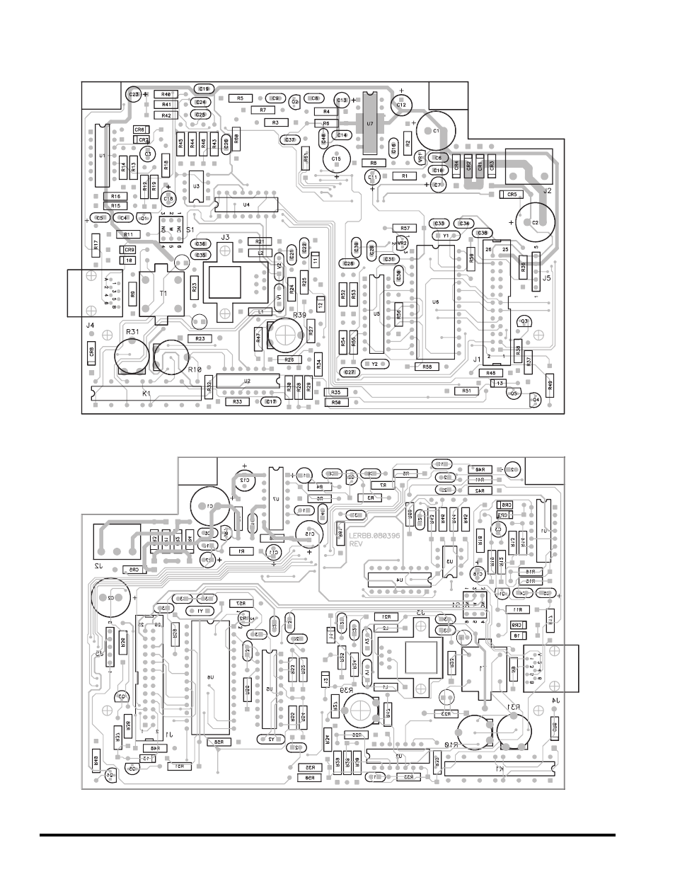 Component side view solder side view | CPI Communications TSR Series User Manual | Page 10 / 14