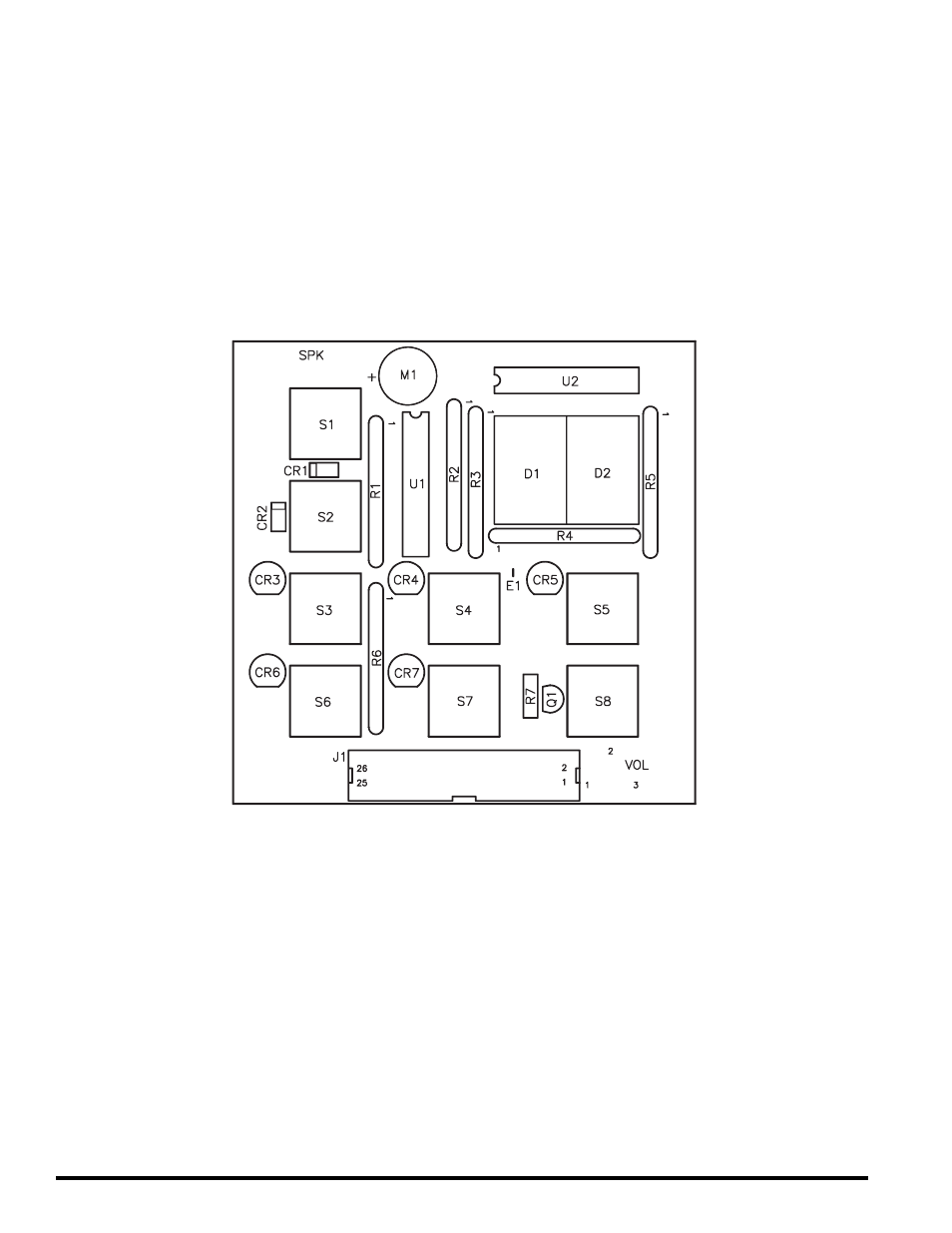 Front panel pcb layout | CPI Communications TSR Series User Manual | Page 8 / 14