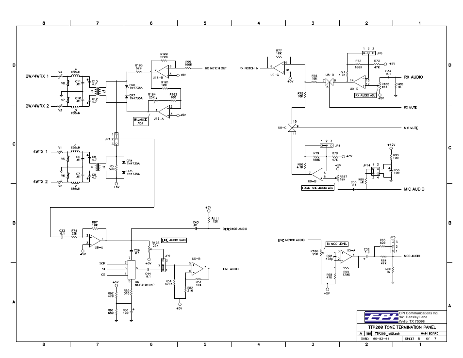CPI Communications TTP216 Series User Manual | Page 20 / 25